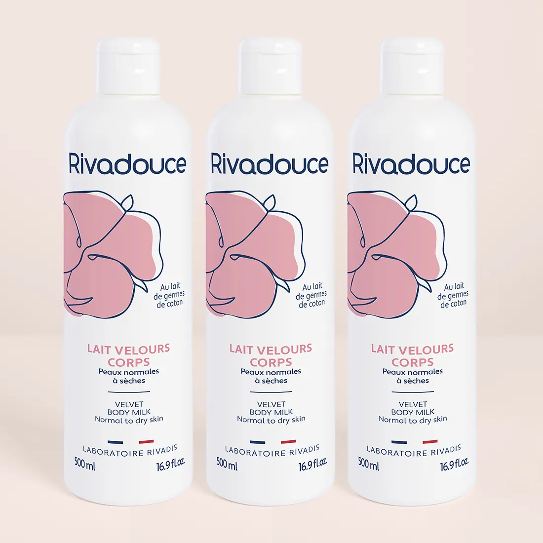 LOT DE 3 LAITS VELOURS CORPS 500 ML